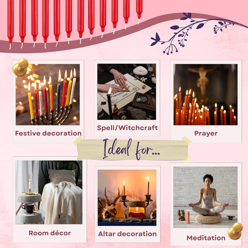 LadyRobyn Spell Candles (Set of 40, Red) - Image 4